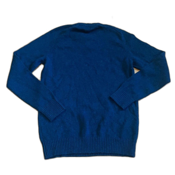 H&M Wool Blend Crew Neck Long Sleeved Sweater Blue Size Small - Picture 2 of 6